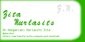 zita murlasits business card